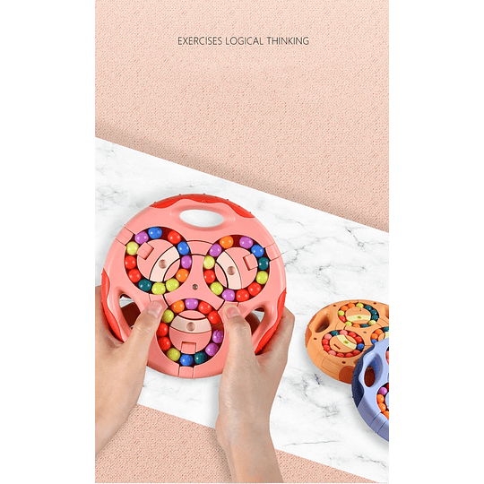 3in1 crianças girando feijão mágico fingertip cubo brinquedos crianças spin grânulo quebra-cabeças jogo de aprendizagem educacional adultos alívio do estresse brinquedo