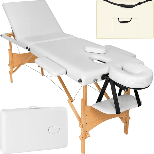 Maca de massagem dobrável de alumínio, maca profissional para fisioterapia, maca estética profissional, quiromassagem, tatos, Reiki, altura ajustável, 3 zonas, com bolsa de transpo...