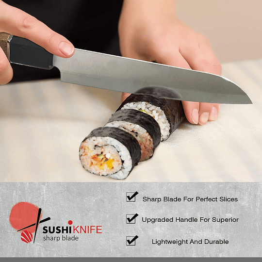 21 peças Kit para fazer sushi sushi kit sushi para iniciantes com tapete de sushi pauzinhos, cortadores de abacate, paleta, espalhador, faca, suporte para pauzinhos, pratos, escova (2...