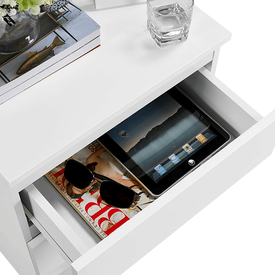 2 peças mesinhas de cabeceira com 3 gavetas 45x35x60,5cm mesinhas de cabeceira modernas para quarto mesa lateral de madeira para sala de estar branca