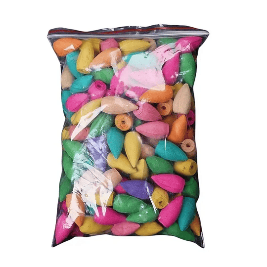 30/60pc misturado incenso natural rosa jasmim lavanda fumaça cone refluxo torre incenso refluxo bala