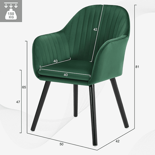 6X cadeiras de sala de jantar nórdicas estilo vintage conjunto de 6, cadeiras de cozinha cadeiras estofada com apoio de braços em veludo, estrutura de madeira cadeiras de secretária