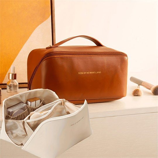 1pc grande capacidade portátil saco cosmético para maquiagem feminina, saco de viagem couro do plutônio saco de cuidados com a pele saco de higiene pessoal, organizador de saco de maquiagem