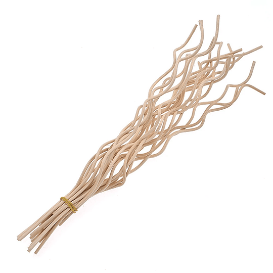 20 pçs ondulado junco de vime fragrância difusor substituição recarga varas ambientador de ar quarto perfume rattan difusor