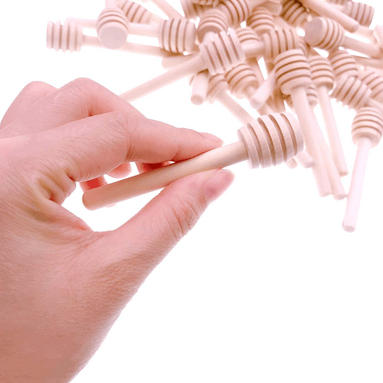 50 x palitos de madeira mel colheres de chá mel colher de madeira de 8 cm mini vareta agitação para frascos de mel para festa casamento favores de batismo