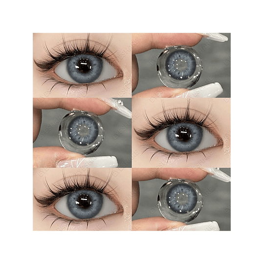 1 Par Suave Colorido Contato Naturalmente Preto Pontos, Grande Diâmetro Descartável Vida Ciclo