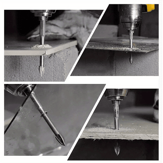 5pcs ferramenta de perfuração universal de alta eficiência, broca triangular de alargamento cruzado de haste hexagonal, ferramenta elétric