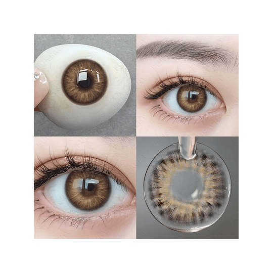 1 Par Colorido Contato Com Grande Diâmetro , Natural Descartável , Adequado Para Datação ou Diário