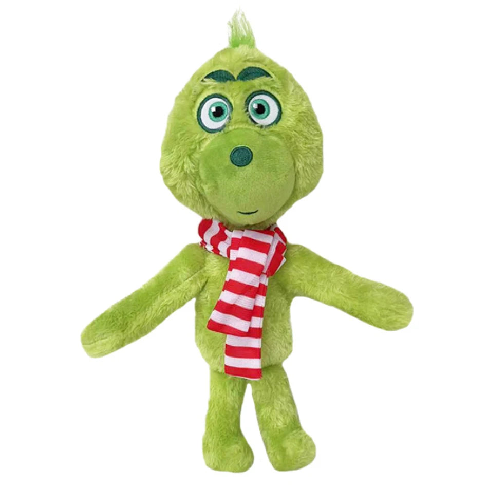 Figuras de anime desgrenhado verde decoração de natal estatueta de monstro de cabelos verdes adorável boneca de pelúcia brinquedo de aniversário para crianças presentes